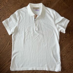Men’s Burberry Eddie Core White Polo size M